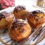 White Choclate Brioche with Dark Chocolate Drizzle