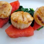 Grilled Watermelon with Seared Wild Scallops
