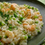 risotto with rice and peas