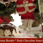 Ice Cream Bombe with Dark Chocolate Sauce by Angela Roberts