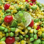 Modern Succotash: Corn, Edamame,Tomato Avocado