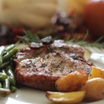 Pork Chops with Rosemary and Apples by Angela Roberts