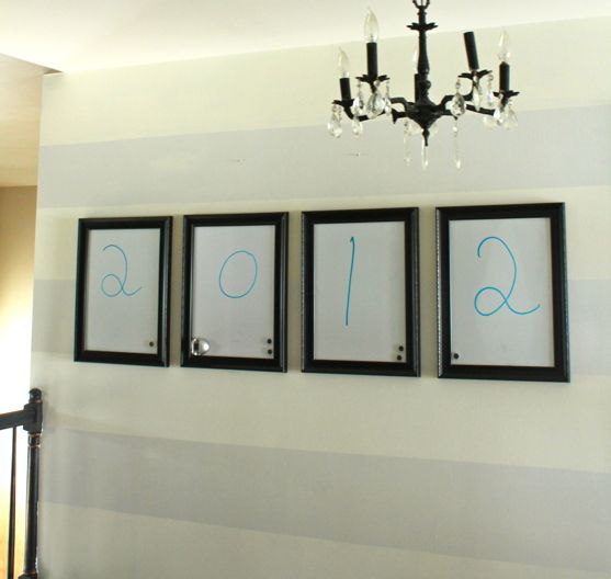 Post image for Get Organized in 2012 with Framed White Boards and Horizontal Stripes