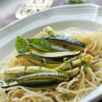 Roasted Zucchini with Spaghetti