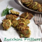 Zucchini Fritters via @spinachtiger