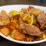 Chicken Thighs with Tumeric, Lemon, Sweet Potatoes