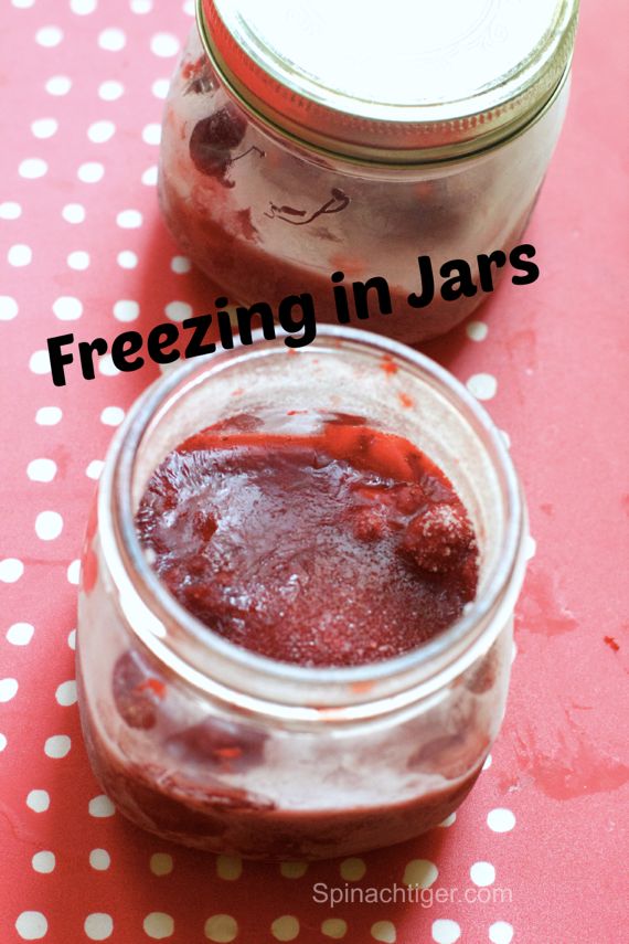 Freezing Strawberries in Mason Jars