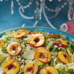 Grilled Peach Salad with Blue Cheese and Toasted Almonds by Angela Roberts