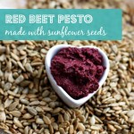 Red Beet Pesto with Sunflower Seeds by Angela Roberts