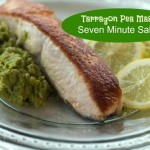 Tarragon Pea Mash Pan Fried Salmon by Angela Roberts