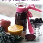 Cold Fighting Smoothie made with Blueberry, Orange and Kale by Angela Roberts