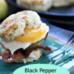 Black Pepper Herbed Biscuits and Fried Green tomatoes by Angela Roberts