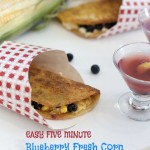 Blueberry Dessert Taco with Cream Cheese, Corn, and Cereal Fried by Angela Roberts