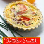 Tortilla Crusted Tomato Bacon Cheddar Quiche by Angela Roberts