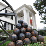Lotz House Exterior - cannon balls with house