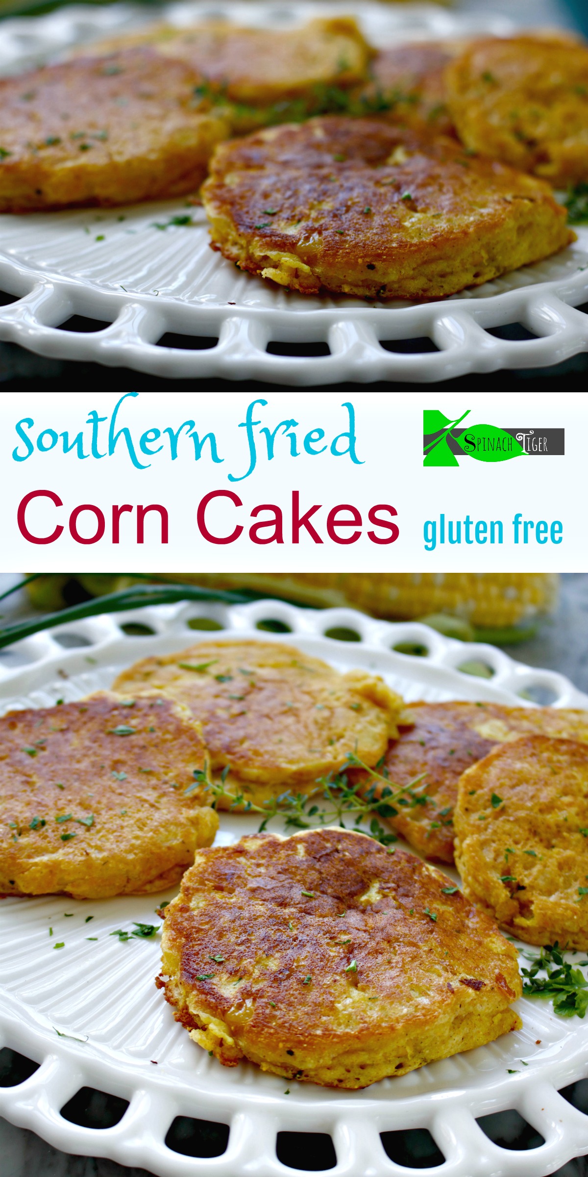 Southern Fried Corn Cakes (Gluten Free Option) - Spinach Tiger