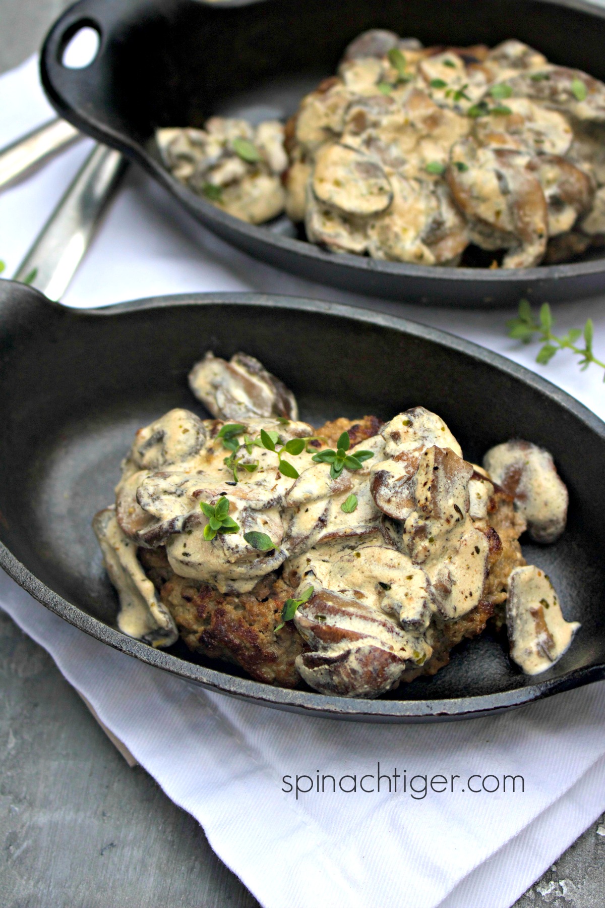 Burger Steak Recipe With Sour Cream Mushroom Sauce Keto Friendly