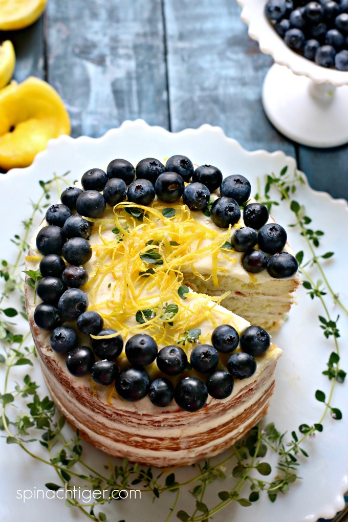 Keto Naked Lemon Cake with Lemon Cream Cheese Frosting - Spinach Tiger