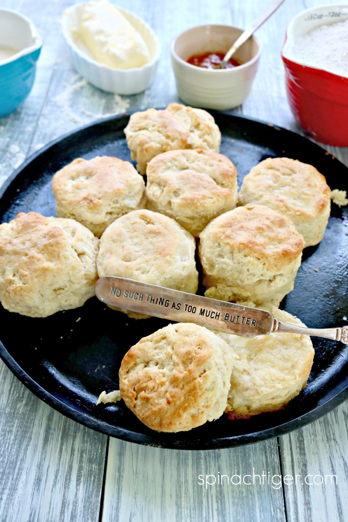 Easy Sourdough Biscuits with Sourdough Starter - Spinach Tiger