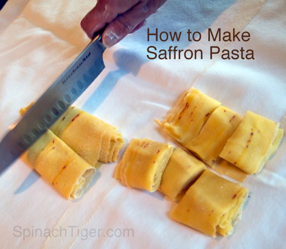 Making Homemade Saffron Pasta