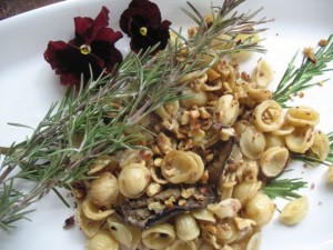 Rosemary Walnut Pasta with Eggplant