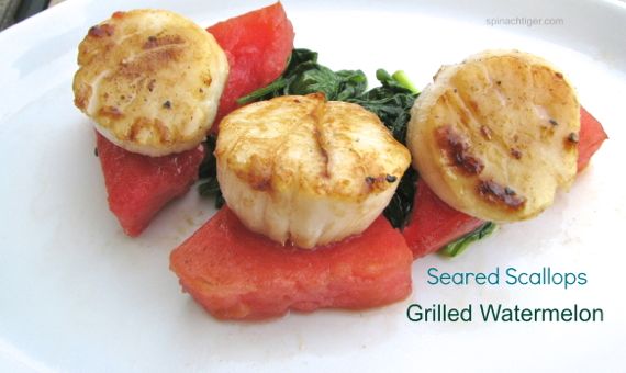 Grilled Watermelon with Seared Wild Scallops