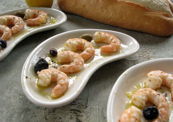 Poached Shrimp with Olive Oil and Lemon Juice