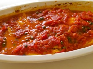 Cooking Italy: Baked  Filet of Sole with Tomato, Oregano, Hot Pepper