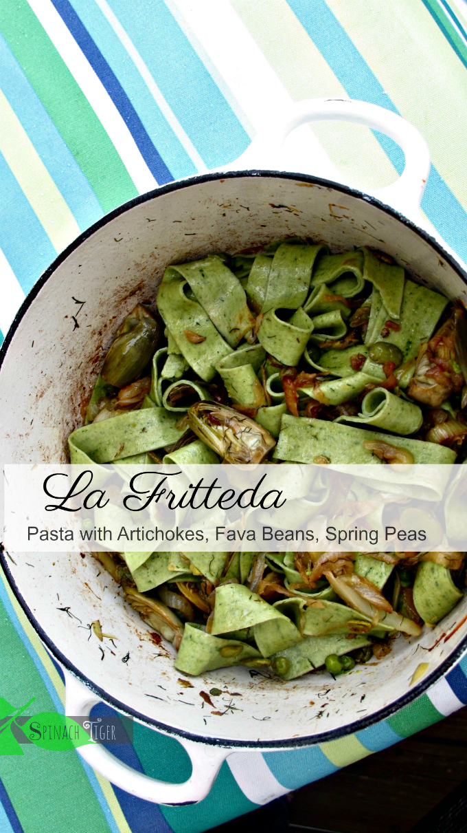 La Friteda. Classic Italian Pasta with Fava Beans and Spring Vegetables inspired by Marcella Hazan. 