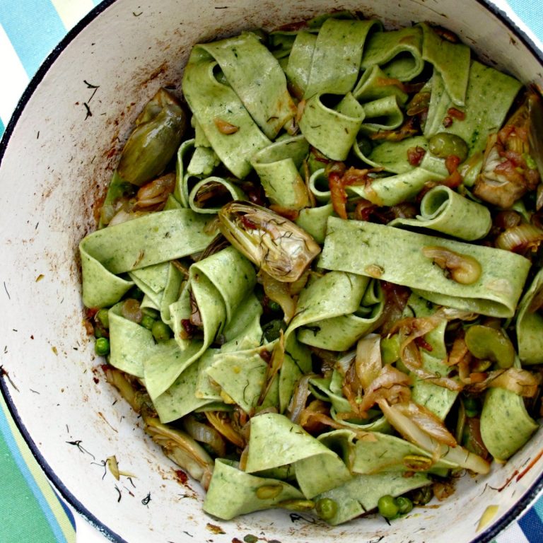 La Fritteda, Pasta with Fava Beans, Fennel, and Onions