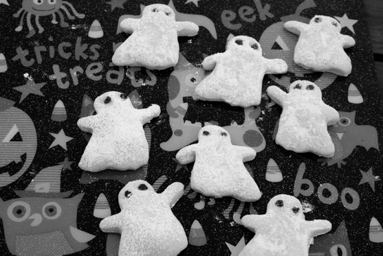 Bats for Ghost Cookies and Baking with Toddlers