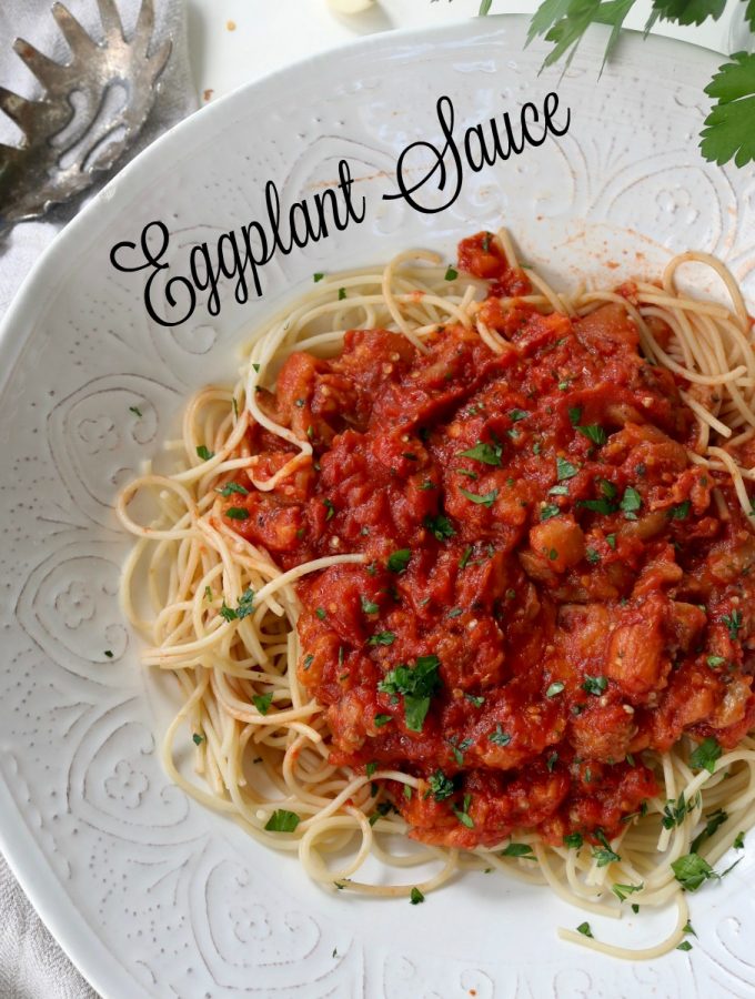 Spaghetti with Spicy Eggplant Sauce