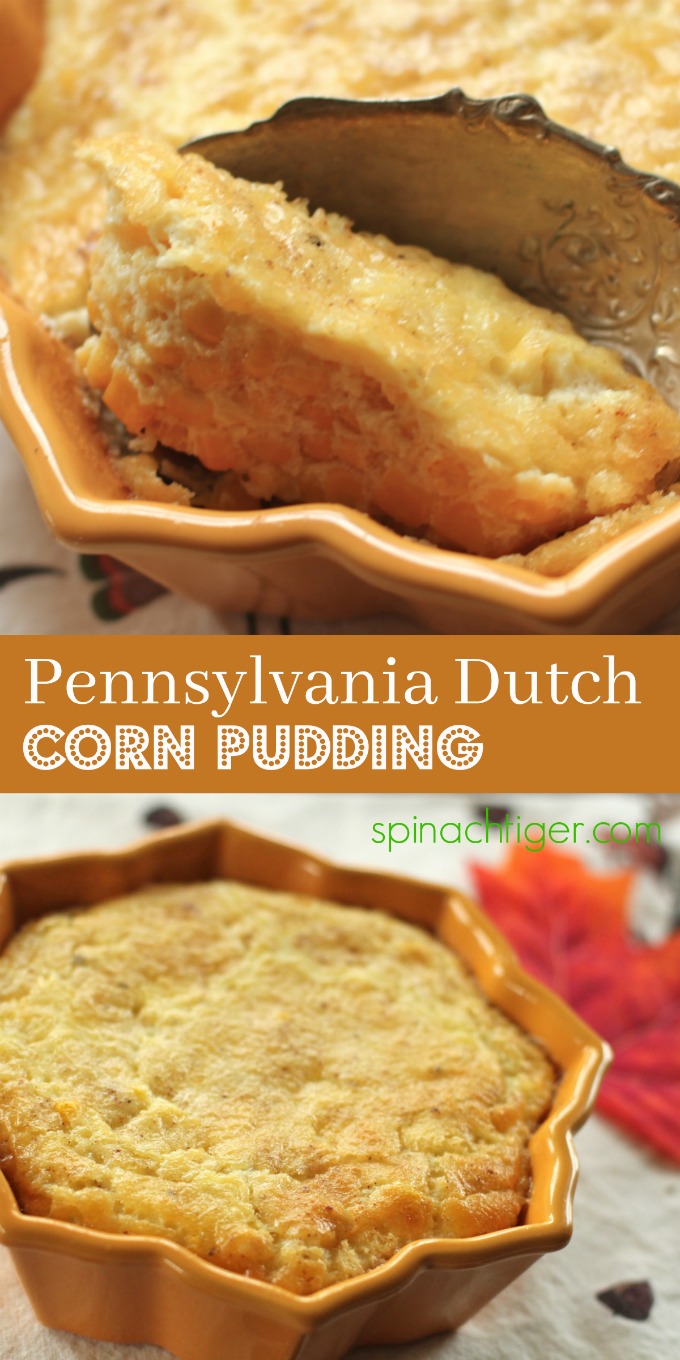 Pennsylvania Dutch Corn Pudding from Spinach Tiger #cornpudding