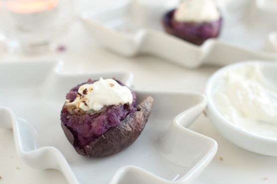 Purple Potatoes with Blue Cheese | Easy Finger Foods | Recipes And Ideas For Your Party