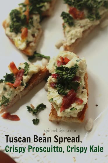 Tuscan White Bean Bruschetta With Crispy Kale And Prosciutto - Spinach ...