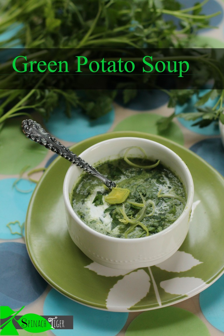 Green Potato Soup with Watercress, Leeks