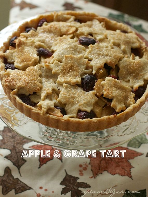 Apple & Grape Tart, for a Beautiful Holiday Pie Table