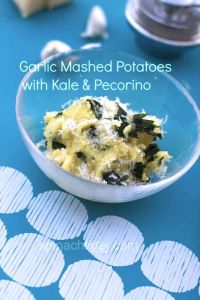 Kale Garlic Mashed Potatoes with Pecorino Cheese