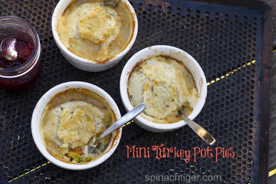 Easy Mini-Turkey Pies with Sage Pie Crust from Thanksgiving Leftovers