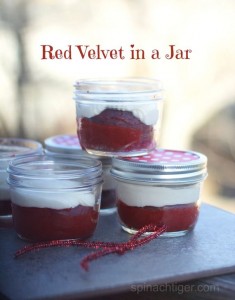 Red Velvet Cake in a Jar