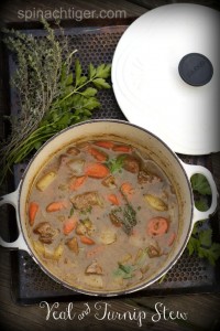 Veal  and Turnip Stew with White Wine