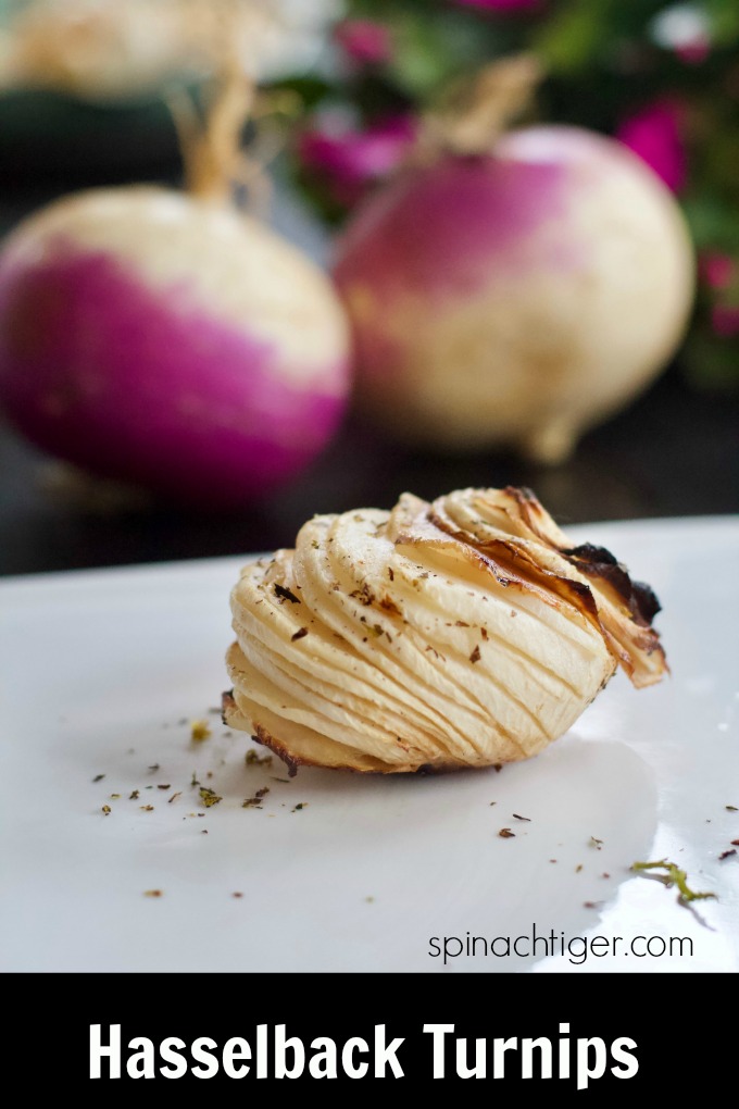 Hasselback Turnips from Spinach Tiger