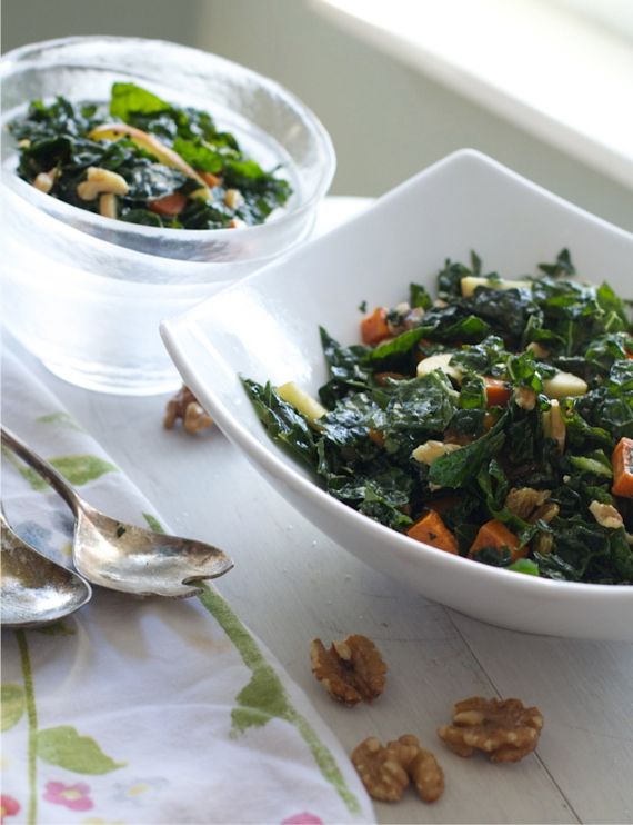 Kale & Apple Salad with Maple Cider Viniagrette by Angela Roberts