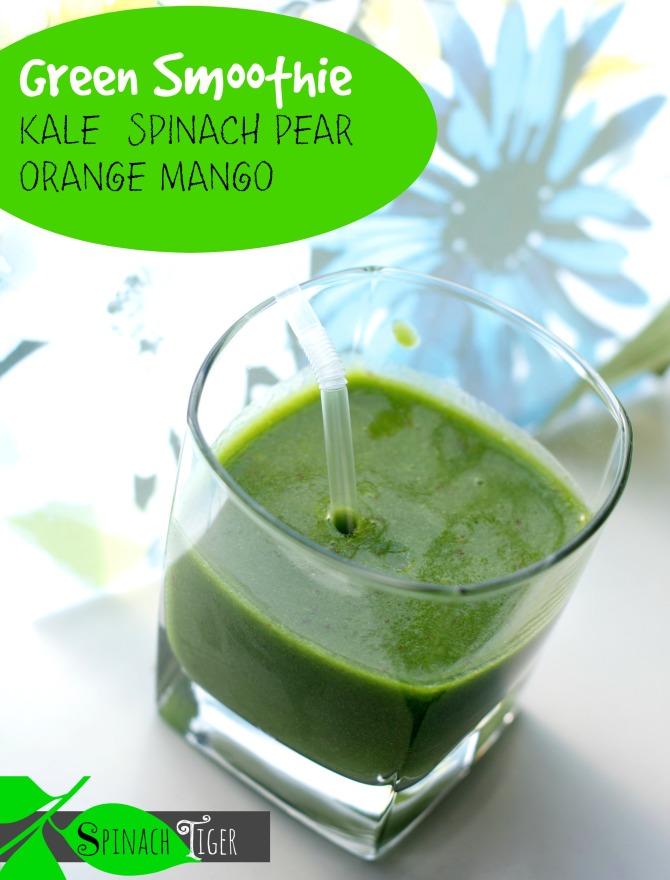 Two Green Smoothie Recipes using Kale and Spinach