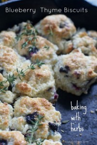 Blueberry Thyme Biscuits with Blueberry Honey