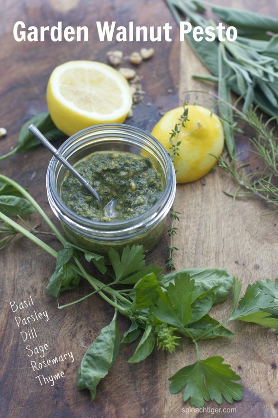 Walnut Pesto Sauce with Seven Herbs