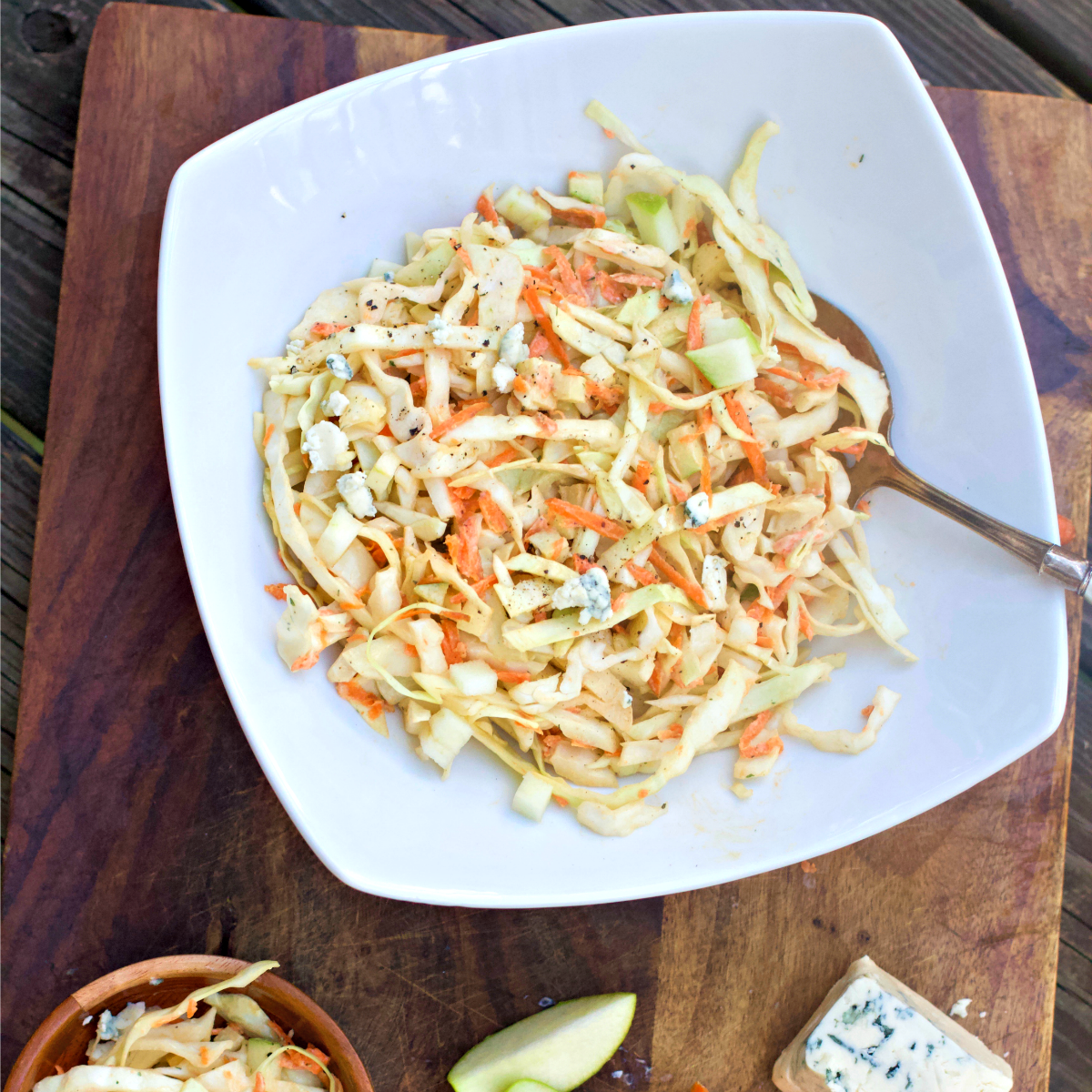 Blue Cheese Cole Slaw with Green Apple
