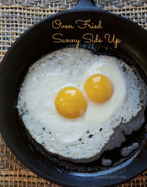Oven Fried Sunny Side Up Eggs and Oven Fried Bacon by Angela Roberts