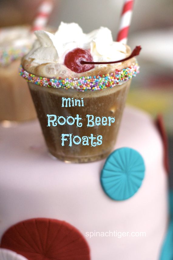Mini Root Beer Floats with an Adult Root Beer Float Option