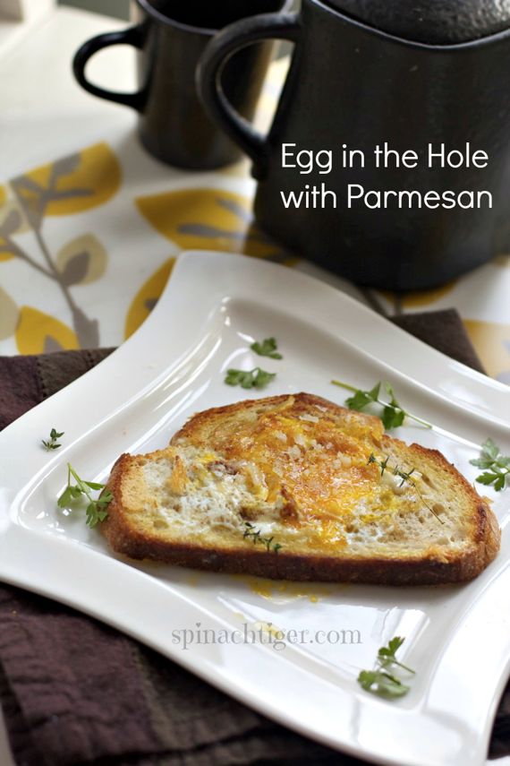 Egg in a Hole with Parmesan Cheese